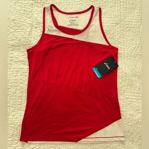 ASICS Women's Vibrant Red and White Tank Top